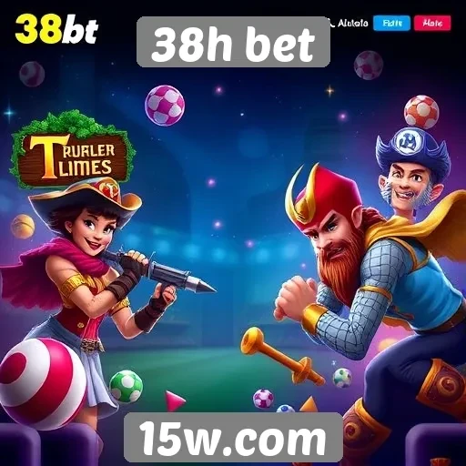 Variedade de jogos disponíveis na plataforma 38h bet
